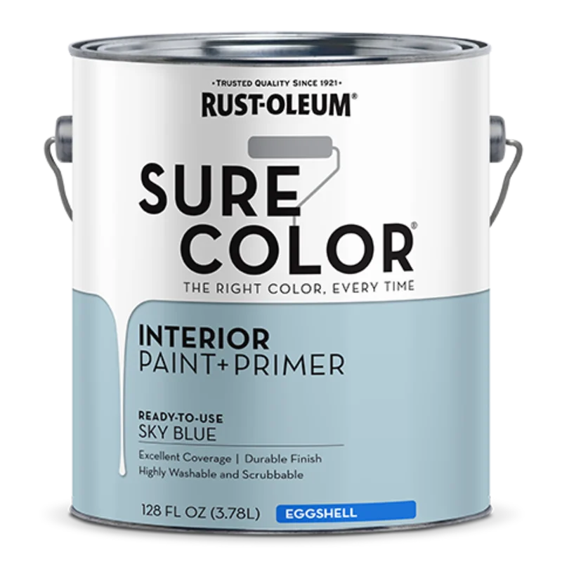 Rust-Oleum Sure Color Eggshell Interior Wall Paint 1 Gallon Sky Blue Sky Blue