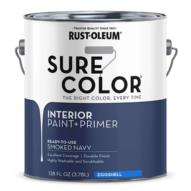 Rust-Oleum Sure Color Eggshell Interior Wall Paint 1 Gallon Smoked Navy Smoked Navy