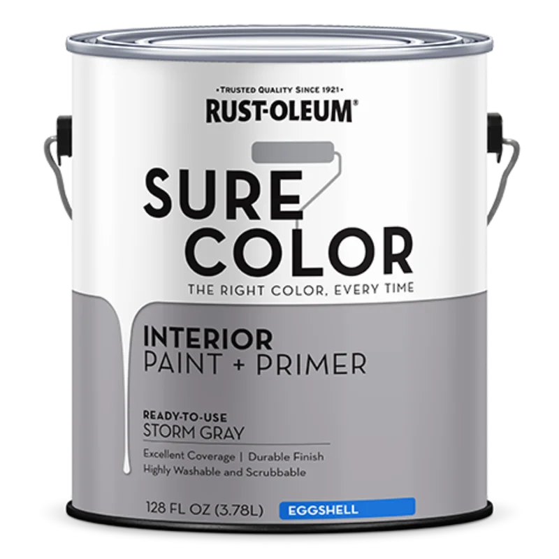 Rust-Oleum Sure Color Eggshell Interior Wall Paint 1 Gallon Storm Gray Storm Gray