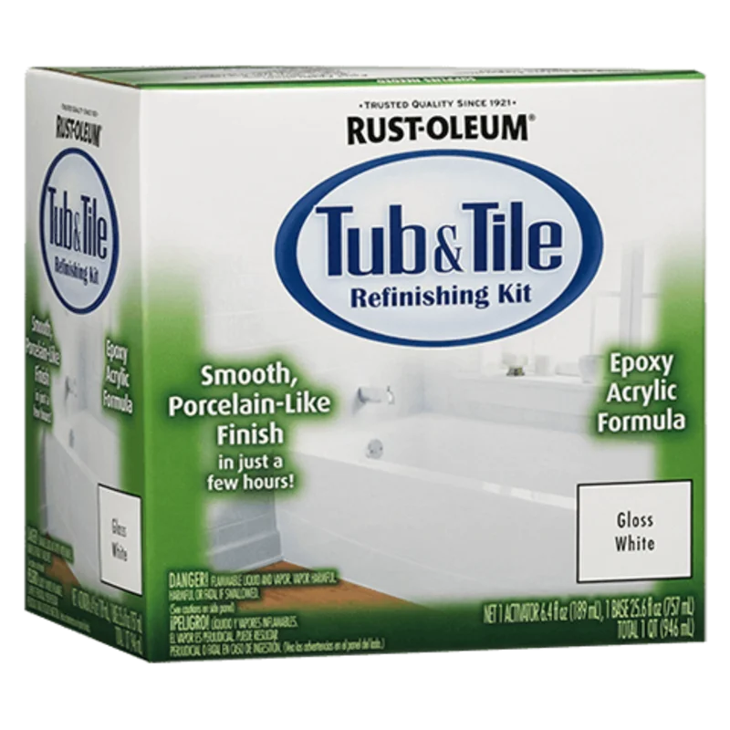 Rust-Oleum Tub & Tile Refinishing Kit 1 Quart Gloss White Gloss White