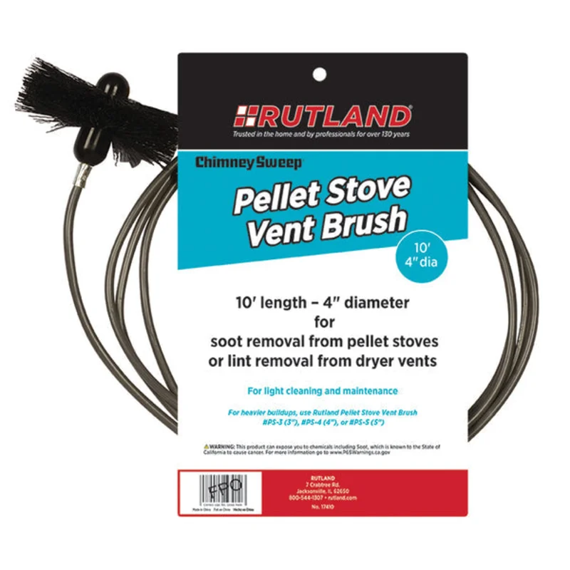 Rutland Chimney Sweep Pellet Stove Vent Brush with Handle
