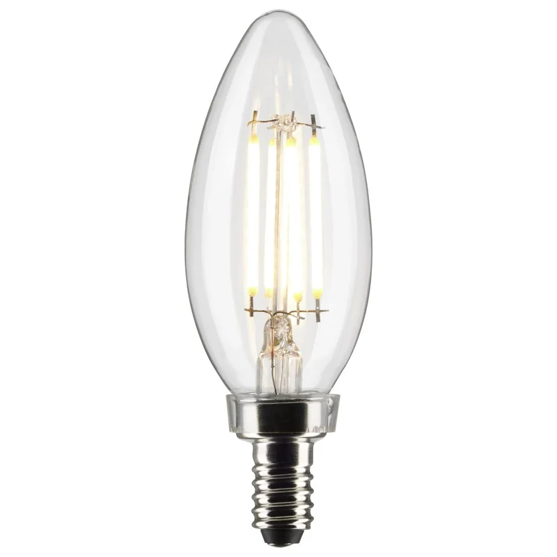 Satco Lighting S21819 4B11/LED/927/CL/120V/E12/2CD LED Clear Candelabra