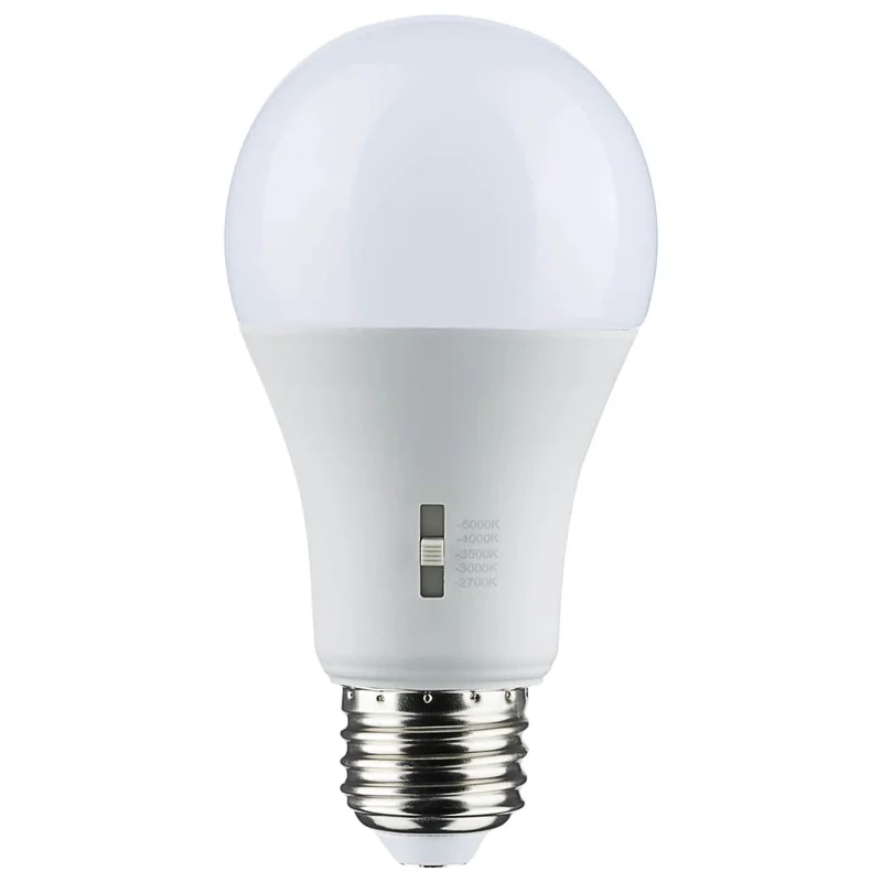 Satco S11790 5 Watt A19 LED Medium Base CCT Selectable 120 Volt White Finish