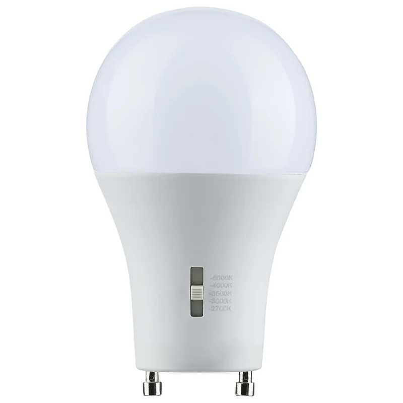 Satco S11794 8.8 Watt A19 LED Bi Pin GU24 Base CCT Selectable 120 Volt White Finish