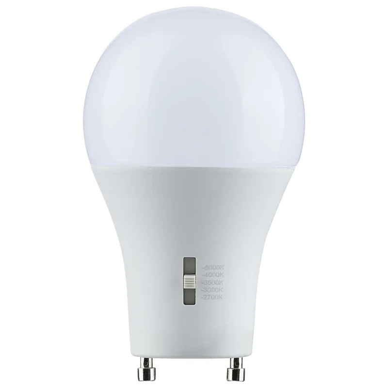 Satco S11796 14 Watt A19 LED Bi Pin GU24 Base CCT Selectable 120 Volt White Finish