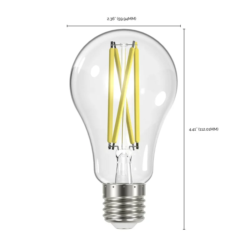 Satco S12442 12.5A19/CL/LED/927/120V/4PK