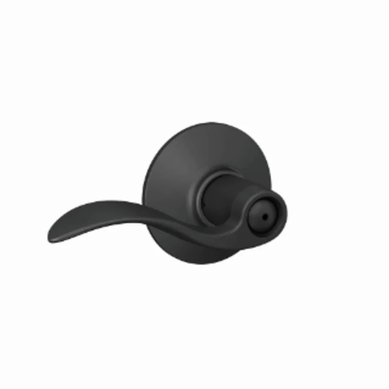 Schlage Accent Lever Bed & Bath Lock Matte Black - F40ACC622