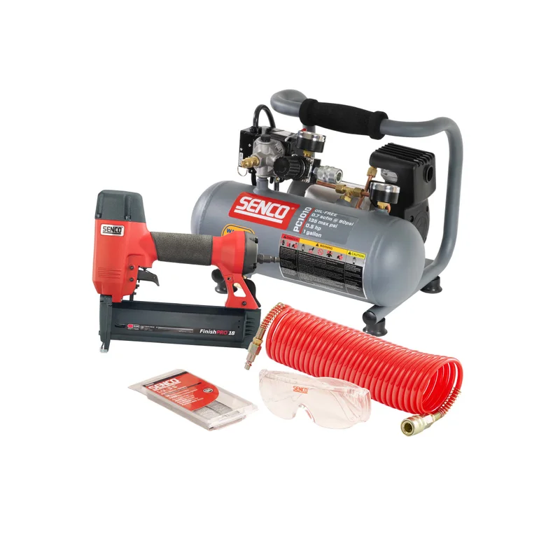 Senco 18GA 2" FinishPro18 Brad Nailer and PC1010 Compressor Kit