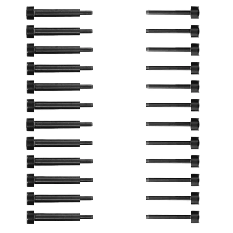 Senmit Black Invisible Stud & Stud Receiver for 1/8" Cable Deck Railing, Threaded End Fitting Stainless Steel , 12 Pairs-SB12