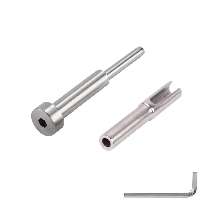 Senmit Invisible Stud & T Lock Receiver for 1/8" Cable Deck Railing,12 Pairs-ST12