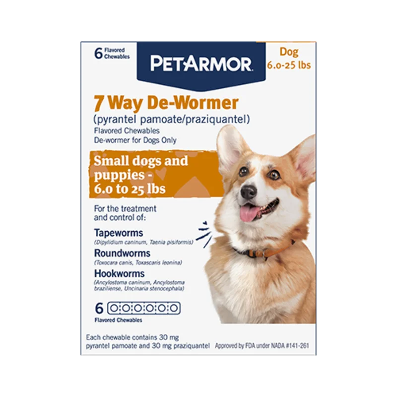 Sergeant's Pet Care Products Worm x Plus 7 Way De-Wormer Small Dog 6Ct