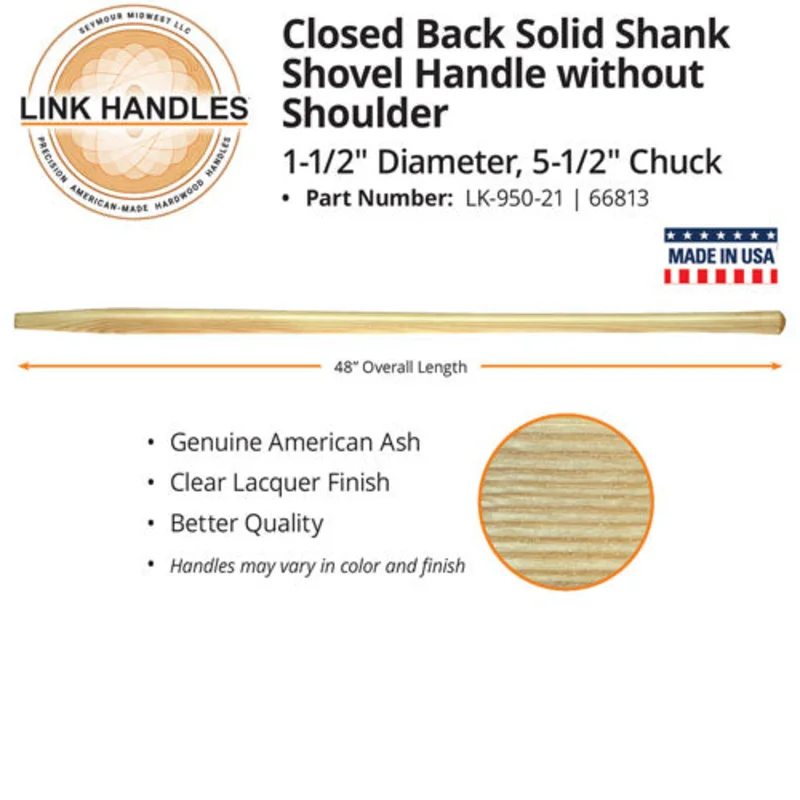 Seymour 48" Closed Back Solid Shank Handle, 1-1/2" dia., 5-1/2" Chuck