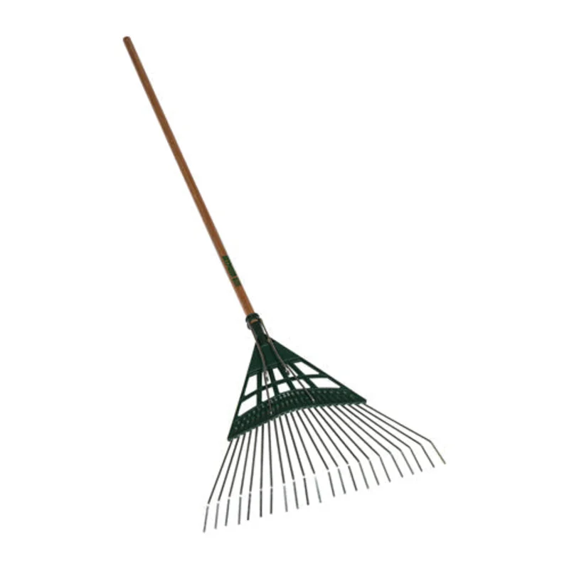 Seymour Leaf Rake, 22 Tine 22" Poly Head w/ Steel Tines, 48" Hardwood Handle
