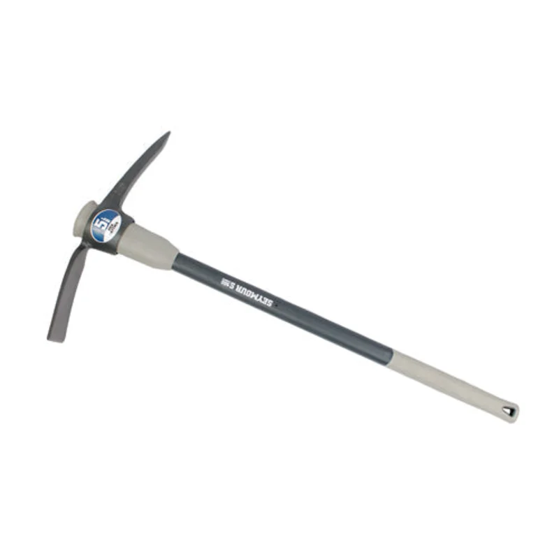 Seymour S400 Jobsite 5 lb Pick Mattock - Fiberglass with Cushion Grip & Overstrike Protection 36" Handle