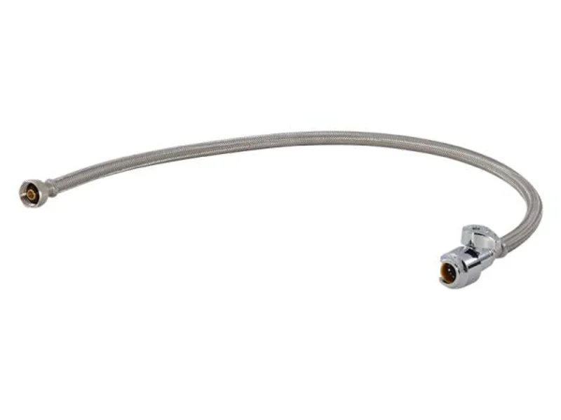 SharkBite Max Stainless Steel Braided Faucet Connector with Straight Stop Valve