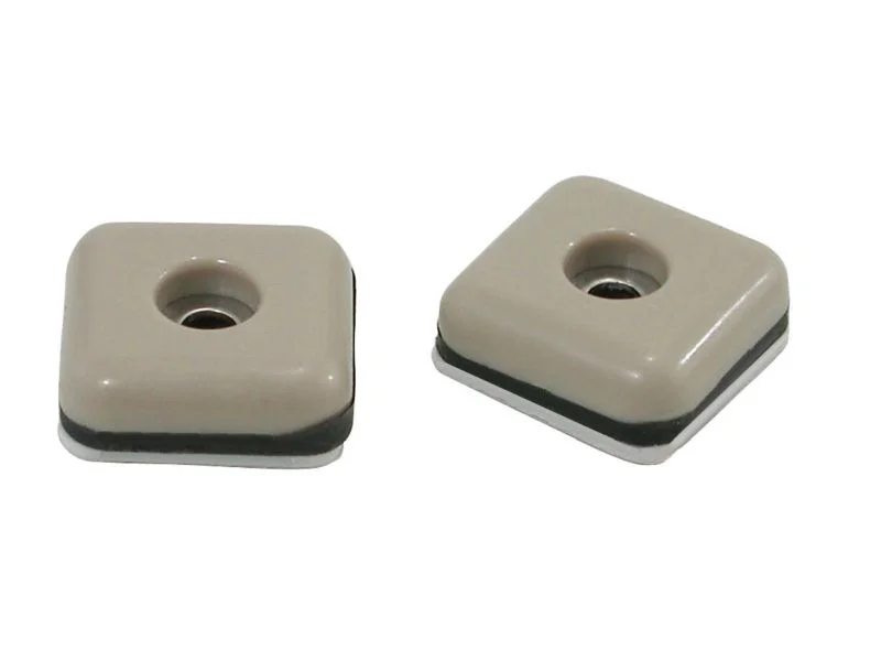 Shepherd Hardware 1-Inch Square Adhesive, Slide Glide Furniture Sliders, Beige, 8-Pack