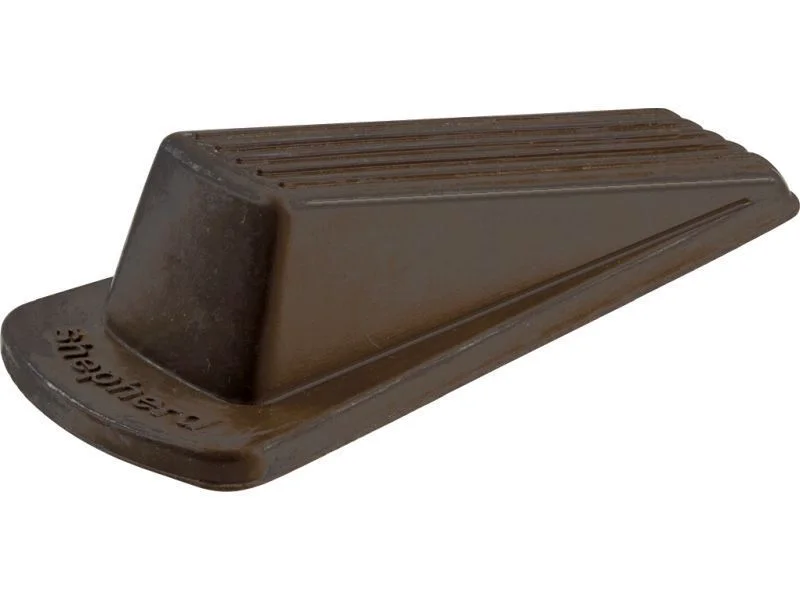 Shepherd Hardware Heavy Duty Rubber Door Wedge, Brown Brown