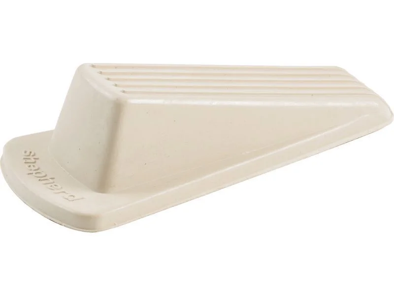 Shepherd Hardware Heavy Duty Rubber Door Wedge, Off-White Off-White