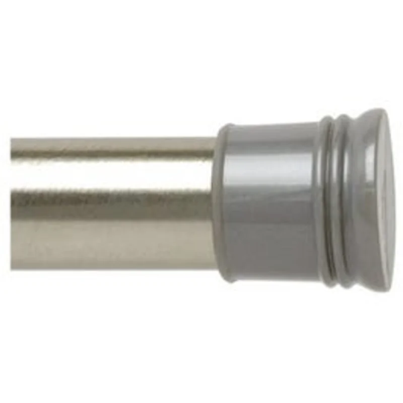 Shower Tension Rod, Adjustable, Brushed Chrome, 42 to 72-In.