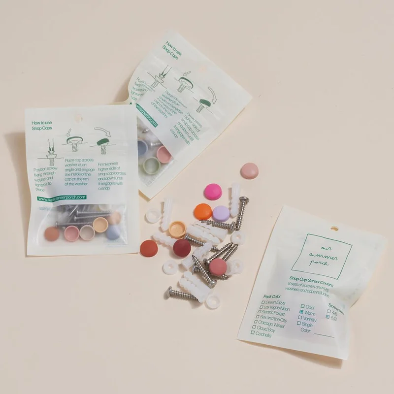 Snap Cap Screw Cover Packs  Color Collections Desert Days