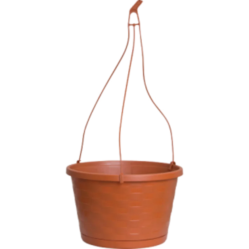 Southern Patio Dynamic Design 12 Weave Hanging Basket, Terracotta Terracotta