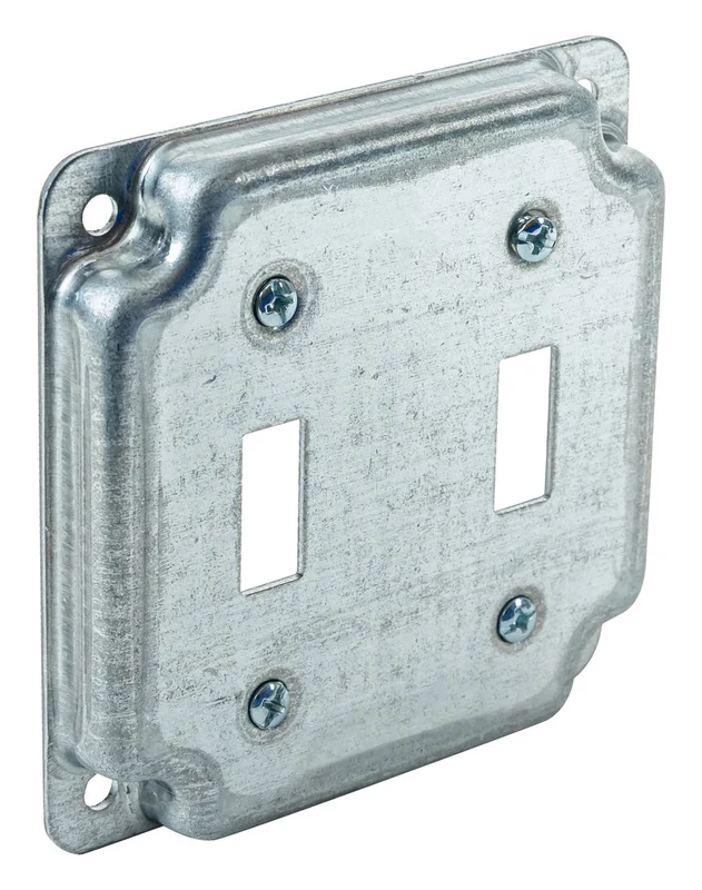 Southwire 4" Square Industrial Surface Cover, 1/2" Raised - (2) Toggle