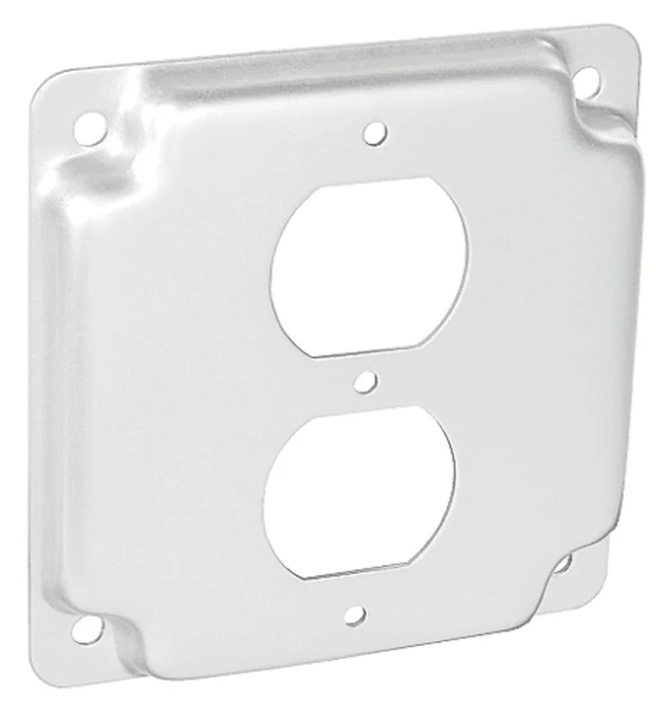 Southwire 4" Square Industrial Surface Cover 1/2" Raised - Duplex Stainless Steel