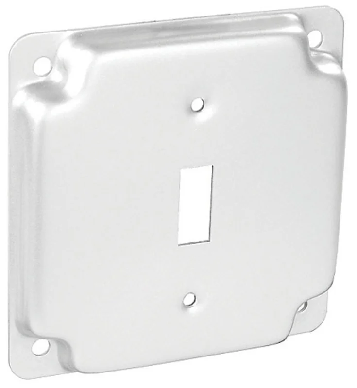 Southwire 4" Square Industrial Surface Cover, 1/2" Raised - Toggle, StainlessSteel