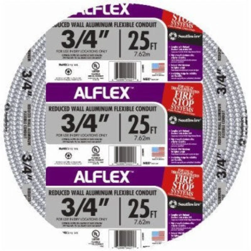 Southwire 55082321 Alflex Aluminum Conduit ~ 25 ft.