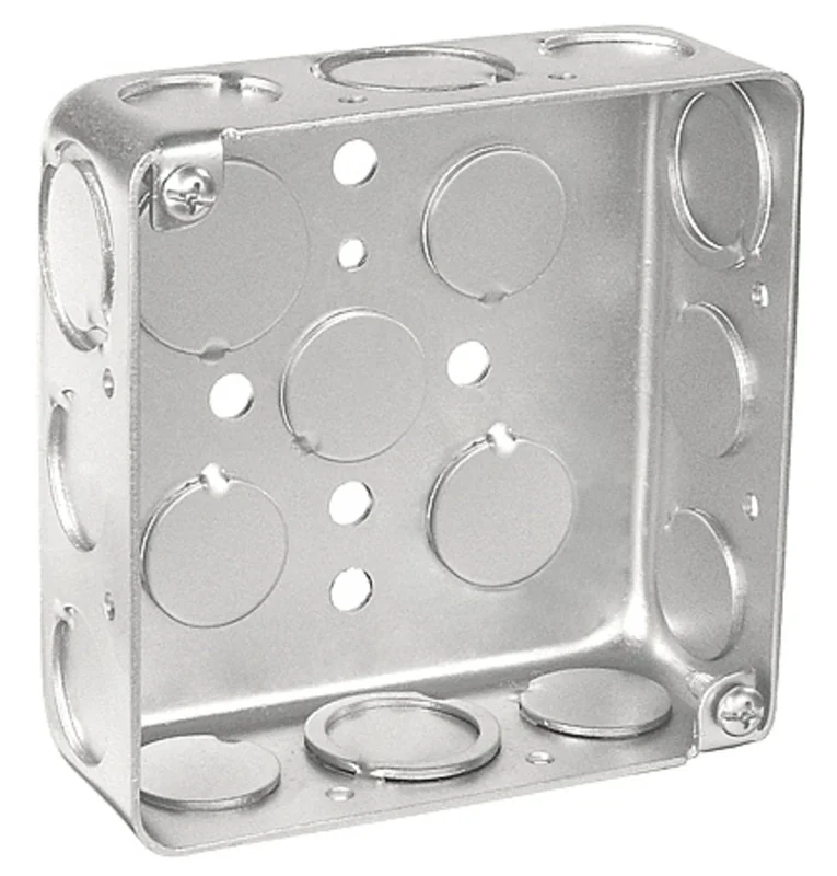 Southwire Square Box 1-1/2" Deep - Welded W/Conduit KO's
