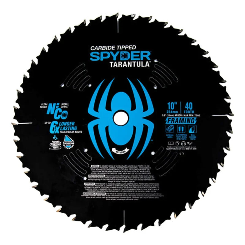 Spyder 10" 40-Tooth Saw Blade for Framing