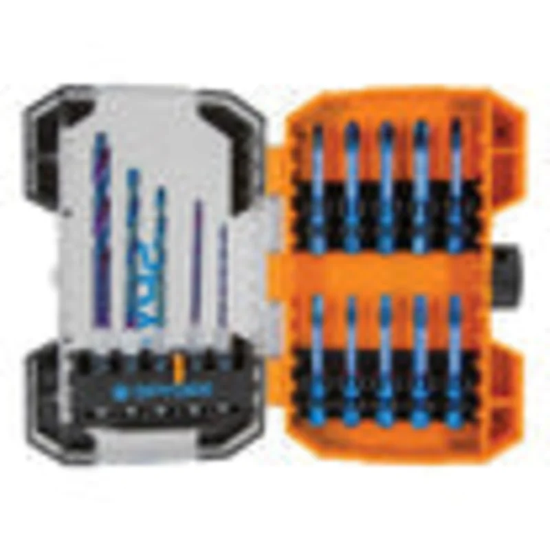 Spyder 15-Piece Dril  & Impact Driver Bit Set Mach-Blue
