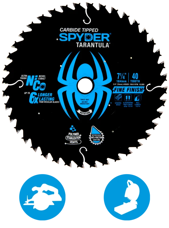 Spyder 40T Fine Finish Saw Blade