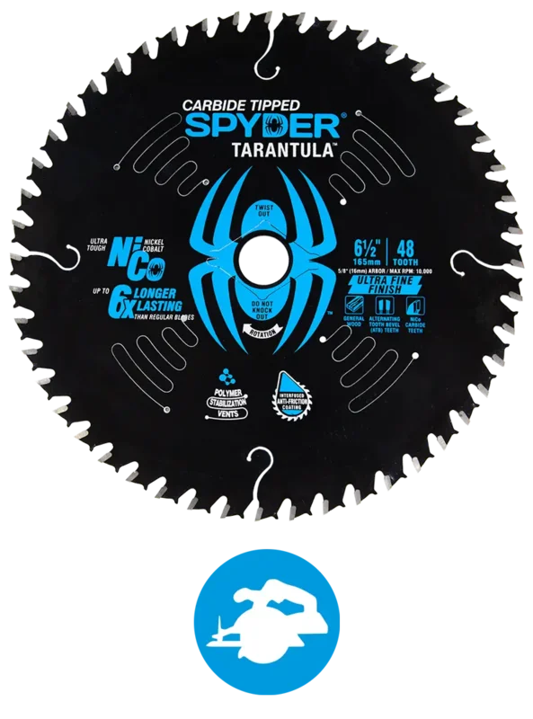 Spyder 6-1/2-In 48t Ultra Fine Finish Saw Blade