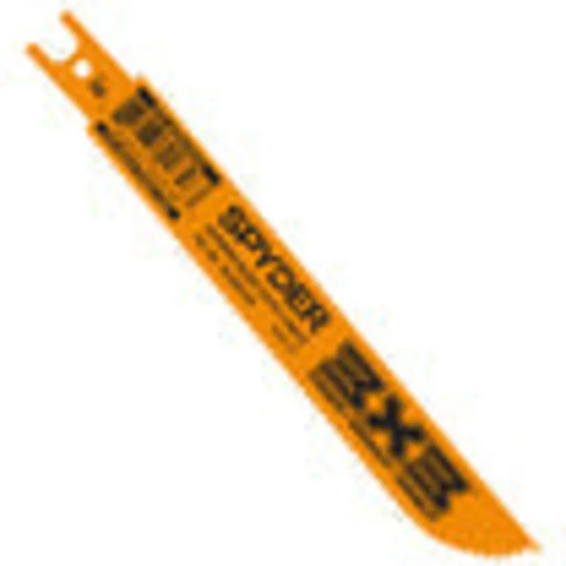 Spyder 6" Wood/Metal Cutting 6/10 TPI Double-Edged Bi-Metal Reciprocating Saw Blade 3X3