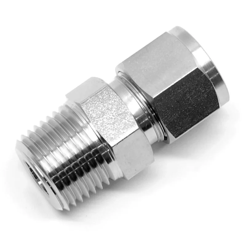 Stainless steel 1/2" compression x 1/2" NPT male fitting