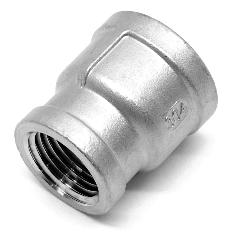 Stainless steel coupler 3/4" NPT female x 1/2" NPT female