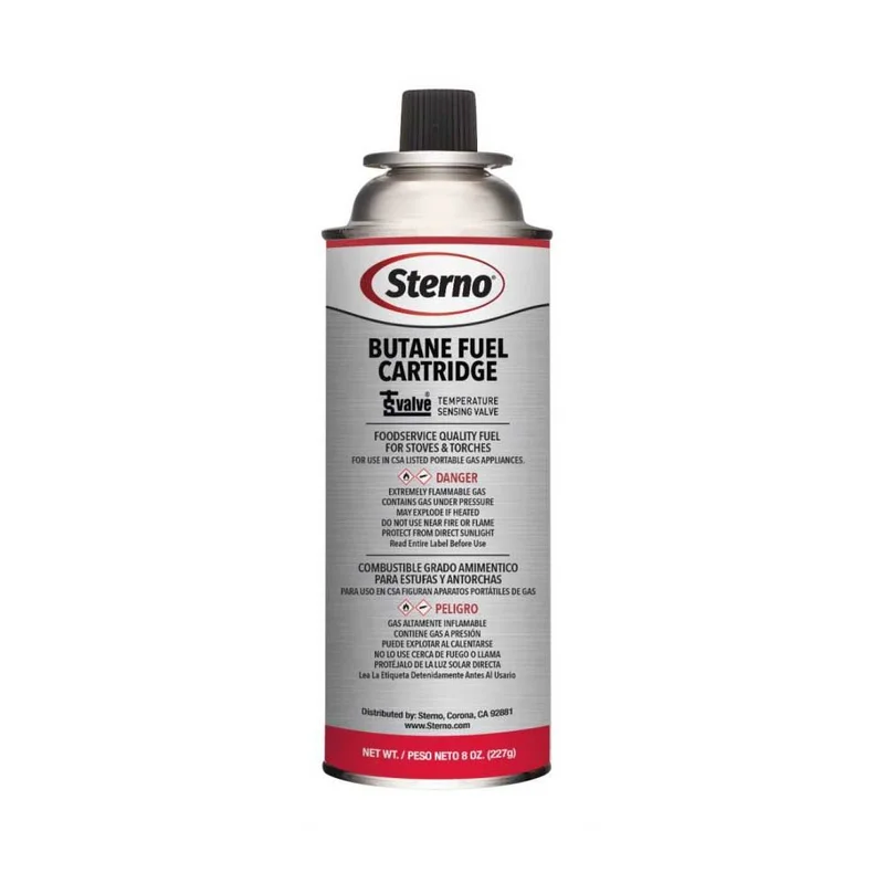 Sterno Butane Fuel with TS Valve and RVR 8 Oz.