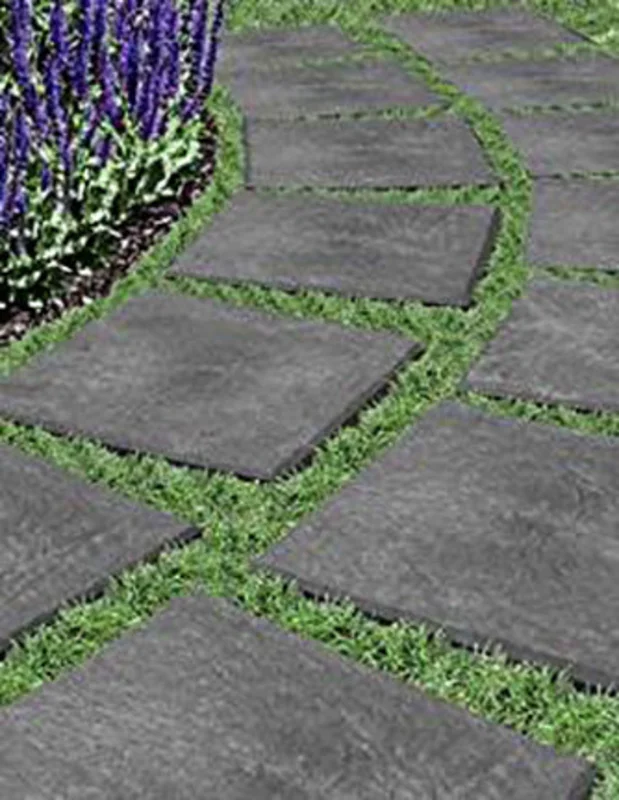 STOMP STONE 12 IN X 12 IN SLATE