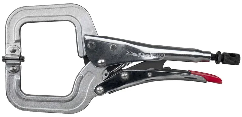 Strong Hand Locking C-Clamp w/Swivel Pads PR115S