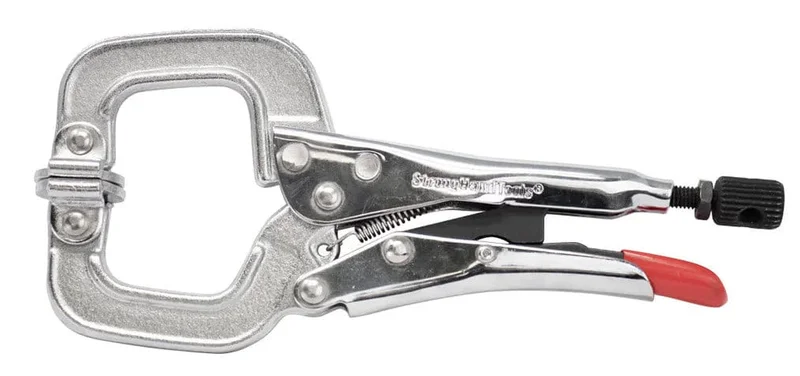 Strong Hand Locking C-Clamp w/Swivel Pads PR6S