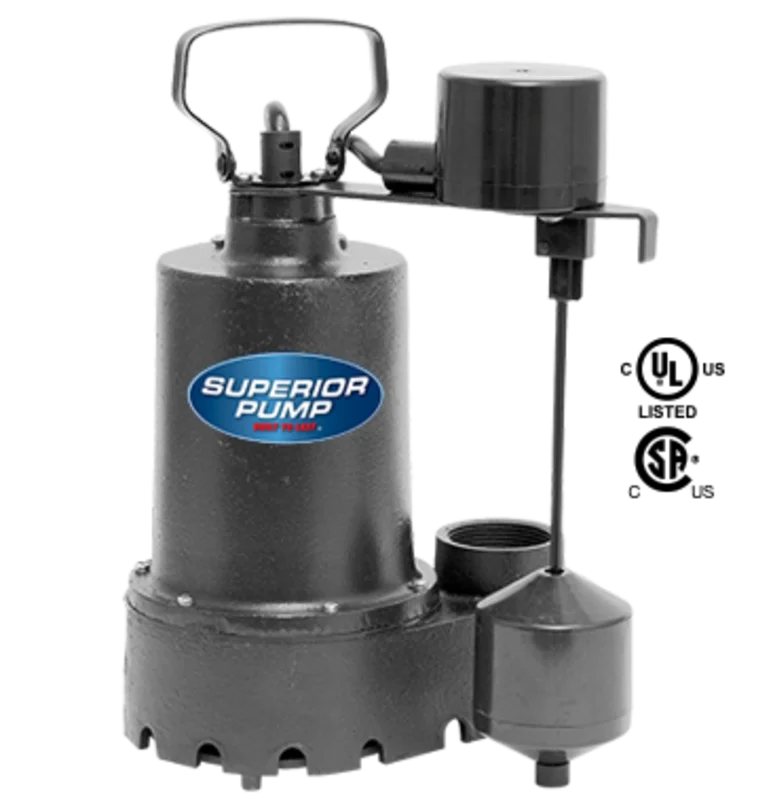 Superior Pump 1/3 HP Submersible Cast Iron Sump Pump