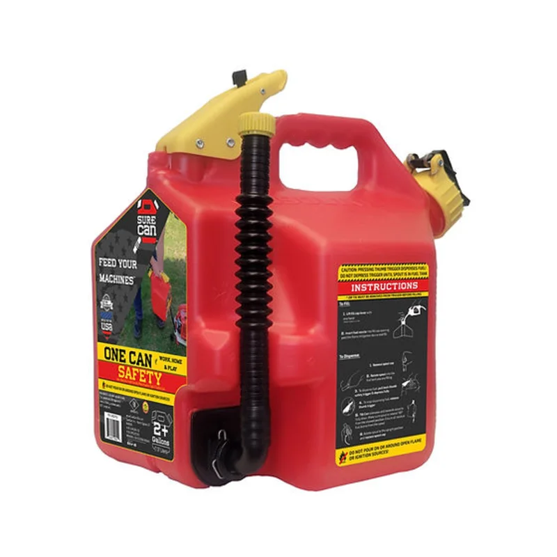 SureCan 2+ Gallon Gasoline Type II Safety Can, Red Red