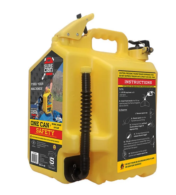 SureCan 5 Gallon Diesel Type II Safety Can, Yellow Yellow