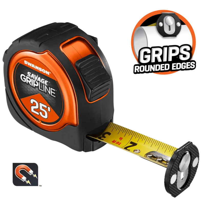 Swanson Tool Gripline 25 Ft. Magnetic