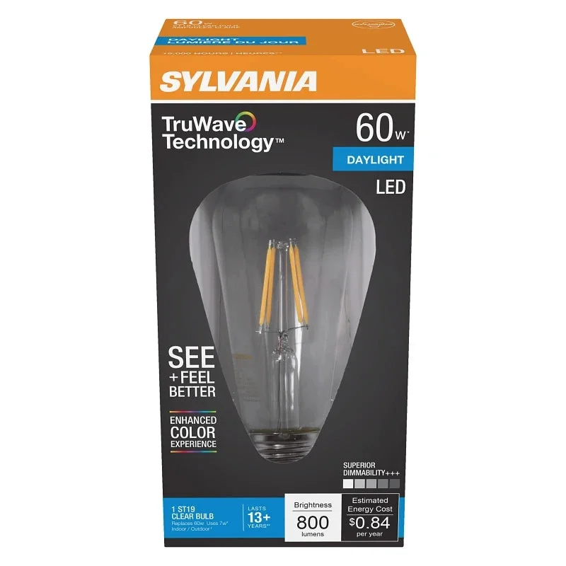 Sylvania 60W Truwave ST19 E26 Medium Daylight LED Bulb
