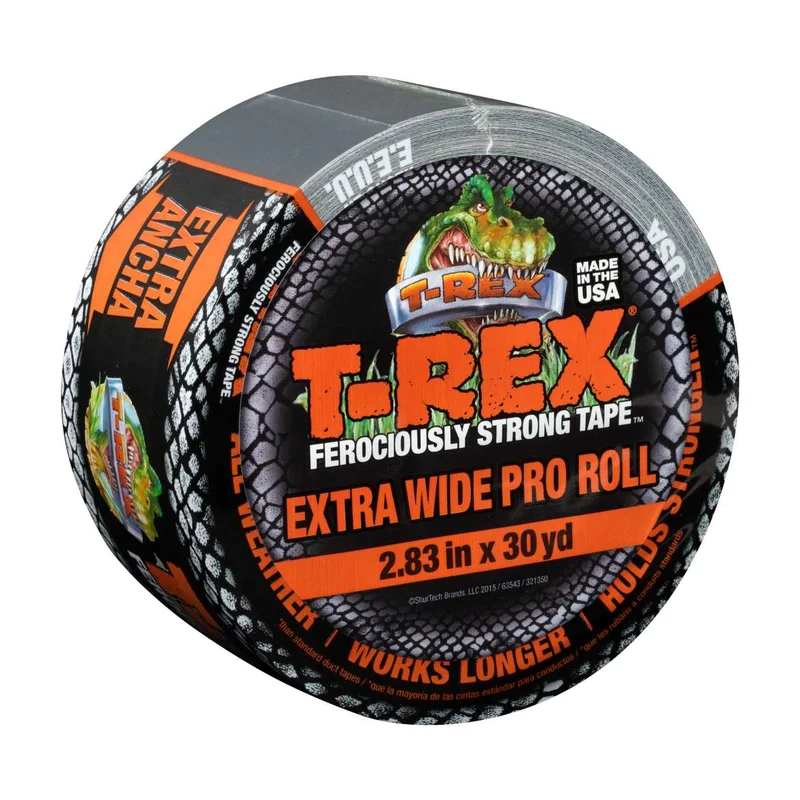 T-Rex Tape Extra Wide Roll - Gunmetal Gray, 2.83 in. x 30 yd.