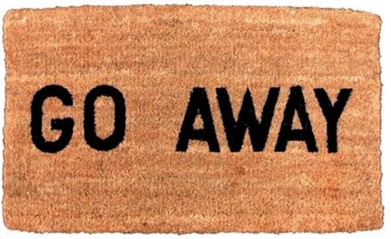 T.w Evans Cordage 16" X 27" Go Away Cocoa Mat