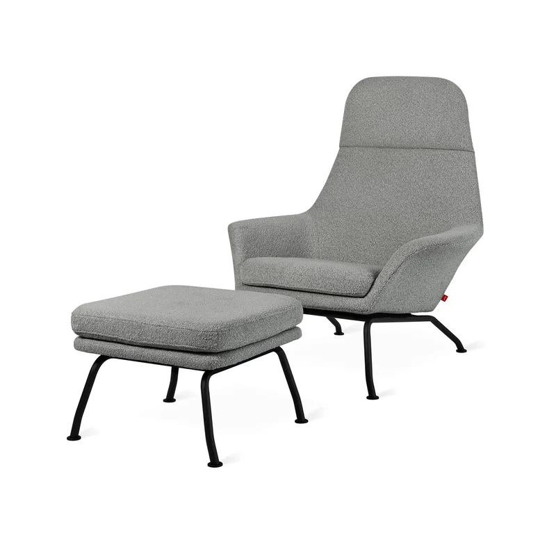 Tallinn Chair & Ottoman Sea