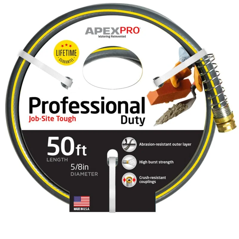 Teknor-Apex 5/8" x 50' Professional Duty Water Hose Black/Yellow Black/Yellow